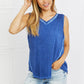 Zenana Comfy Vibes Washed Sleeveless Top in Light Navy