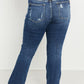 Judy Blue Ophelia Full Size Mid-Rise Destroyed Flare Jeans