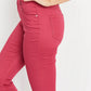 Zenana Walk the Line Full Size High Rise Skinny Jeans in Rose
