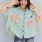 POL Casual Outing Guaze Plaid Shacket