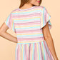 Plum Rainbow Small Stripe Babydoll Top