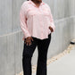 White Birch Full Size Relaxed Fit Frayed Hemline Button Down Top