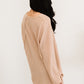 Jodifl Stay Awhile Full Size Run Waffle Knit V-Neck Tee