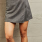 HEYSON Feeling Right Full Size Suede Wrap Skort