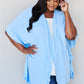 HEYSON Summer is Calling Full Size Wash Gauze Open Front Kimono in Pastel Blue