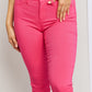 YMI Jeanswear Kate Hyper-Stretch Full Size Mid-Rise Skinny Jeans in Fiery Coral
