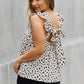 Be Stage Full Size Woven Top in Cream