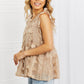 AMOLI Tea Time Full Size Ruffle Sleeve Top