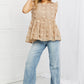 AMOLI Tea Time Full Size Ruffle Sleeve Top