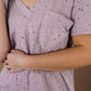 Distressed Boyfriend Tee - Mauve