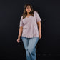 Distressed Boyfriend Tee - Mauve