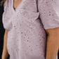 Distressed Boyfriend Tee - Mauve