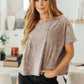 Here for the Vibes Mineral Wash Spliced Tee