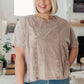 Here for the Vibes Mineral Wash Spliced Tee