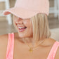 Lyla Sherpa Ball Cap in Pink