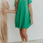 Catch Yourself Flare Fit Dress - Green