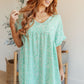 Rodeo Lights Dolman Sleeve Dress in Mint Floral