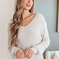 Told You So Ribbed Knit V Neck Sweater