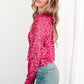 You Found Me Sequin Top in Fuchsia