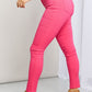 YMI Jeanswear Kate Hyper-Stretch Full Size Mid-Rise Skinny Jeans in Fiery Coral