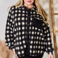 Hailey & Co Full Size Plaid Button Up Jacket