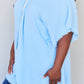 HEYSON Summer is Calling Full Size Wash Gauze Open Front Kimono in Pastel Blue