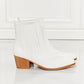 MMShoes Love the Journey Stacked Heel Chelsea Boot in White