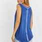 Zenana Comfy Vibes Washed Sleeveless Top in Light Navy