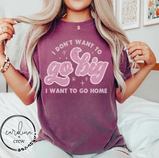 I Don’t Want To Go Big